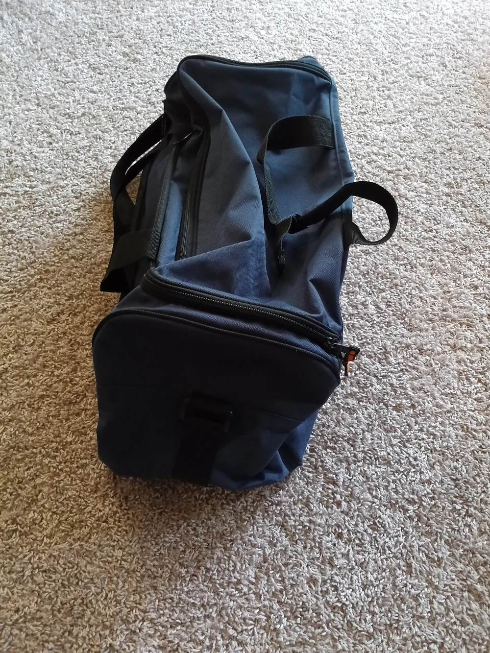 Nautica Navy and Black Duffel Bag with Orange Accent
